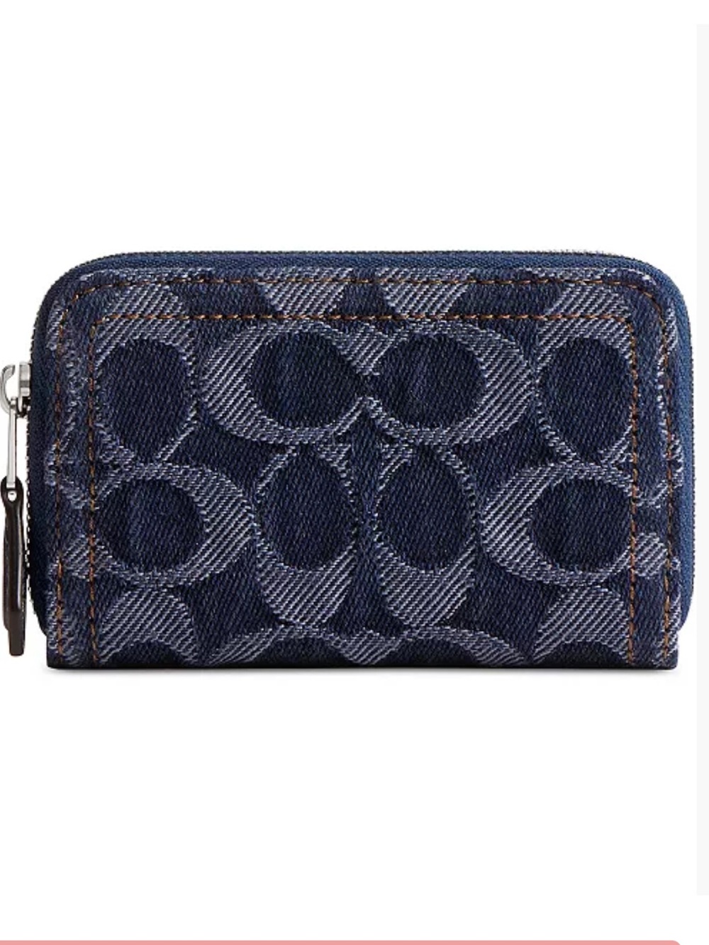 Coach Denim Signature Zip wallet
